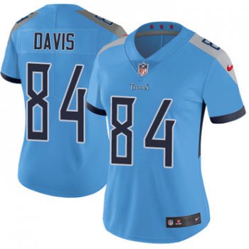 Nike Titans #84 Corey Davis Light Blue Team Color Women's Stitched NFL Vapor Untouchable Limited Jersey