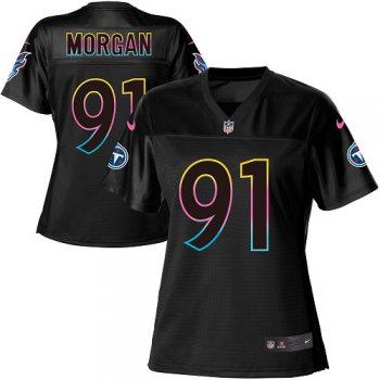 Women's Nike Tennessee Titans #91 Derrick Morgan Black NFL Fashion Game Jersey