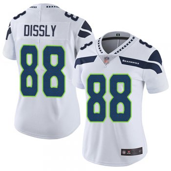 Nike Seahawks #88 Will Dissly White Women's Stitched NFL Vapor Untouchable Limited Jersey