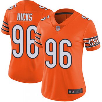 Nike Chicago Bears Women's #96 Akiem Hicks Orange Vapor Untouchable Limited Jersey