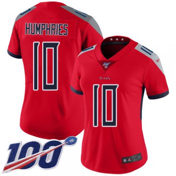 Titans #10 Adam Humphries Red Women's Stitched Football Limited Inverted Legend 100th Season Jersey