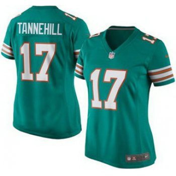 Women's Miami Dolphins #17 Ryan Tannehill Aqua Green Alternate 2015 NFL Nike Game Jersey