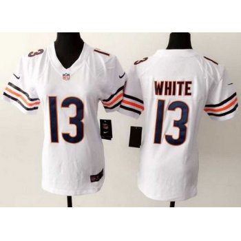 Women's Chicago Bears #13 Kevin White Nike White Game Jersey