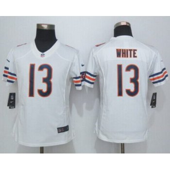 Women's Chicago Bears #13 Kevin White Nike White Limited Jersey