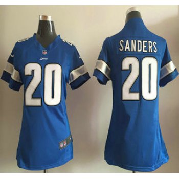 Women's Detroit Lions #20 Barry Sanders Nike Light Blue Game Jersey