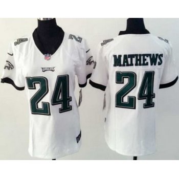 Women's Philadelphia Eagles #24 Ryan Mathews Nike White Game Jersey
