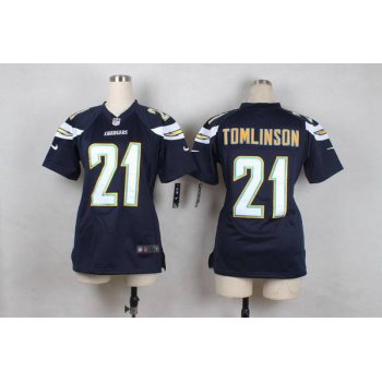 Women's San Diego Chargers #21 LaDainian Tomlinson 2013 Nike Navy Blue Game Jersey