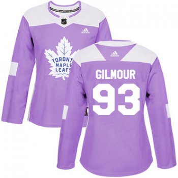 Adidas Toronto Maple Leafs #93 Doug Gilmour Purple Authentic Fights Cancer Women's Stitched NHL Jersey