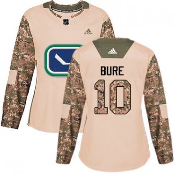 Adidas Vancouver Canucks #10 Pavel Bure Camo Authentic 2017 Veterans Day Women's Stitched NHL Jersey