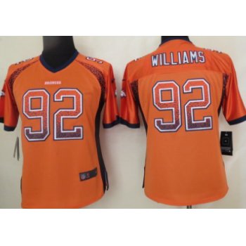 Nike Denver Broncos #92 Sylvester Williams Drift Fashion Orange Womens Jersey