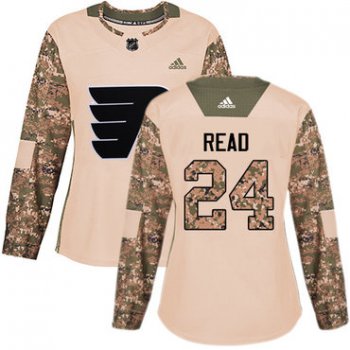 Adidas Philadelphia Flyers #24 Matt Read Camo Authentic 2017 Veterans Day Women's Stitched NHL Jersey