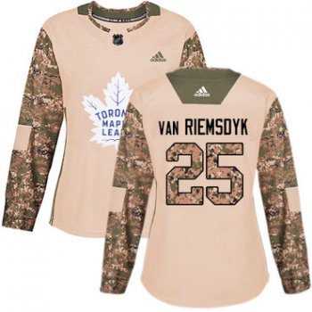 Adidas Toronto Maple Leafs #25 James Van Riemsdyk Camo Authentic 2017 Veterans Day Women's Stitched NHL Jersey