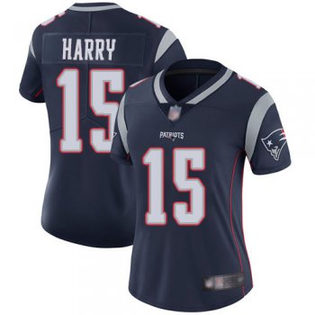 Nike Patriots #15 N'Keal Harry Navy Blue Team Color Women's Stitched NFL Vapor Untouchable Limited Jersey
