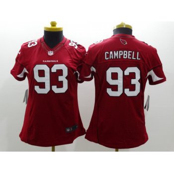 Nike Arizona Cardinals #93 Calais Campbell Red Limited Womens Jersey