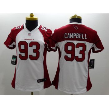 Nike Arizona Cardinals #93 Calais Campbell White Limited Womens Jersey