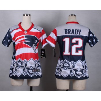 Nike New England Patriots #12 Tom Brady 2015 Noble Fashion Womens Jersey