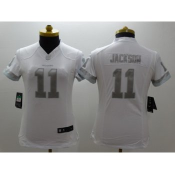 Nike Washington Redskins #11 DeSean Jackson Platinum White Limited Womens Jersey