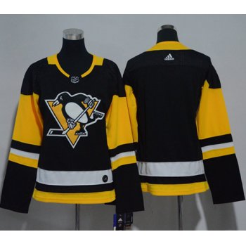 Adidas Pittsburgh Penguins Blank Black Home Authentic Women's Stitched NHL Jersey