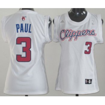 Los Angeles Clippers #3 Chris Paul White Womens Jersey