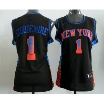 New York Knicks #1 Amare Stoudemire Vibe Black Fashion Womens Jersey