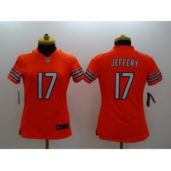 Nike Chicago Bears #17 Alshon Jeffery Orange Limited Womens Jersey