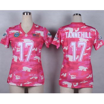 Nike Miami Dolphins #17 Ryan Tannehill 2014 Salute to Service Pink Camo Womens Jersey