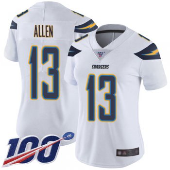 Nike Chargers #13 Keenan Allen White Women's Stitched NFL 100th Season Vapor Limited Jersey
