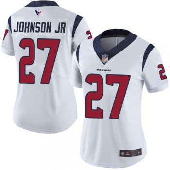 Nike Texans #27 Duke Johnson Jr White Women's Stitched NFL Vapor Untouchable Limited Jersey