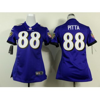 Nike Baltimore Ravens #88 Dennis Pitta 2013 Purple Game Womens Jersey