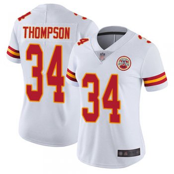 Nike Chiefs #34 Darwin Thompson White Women's Stitched NFL Vapor Untouchable Limited Jersey