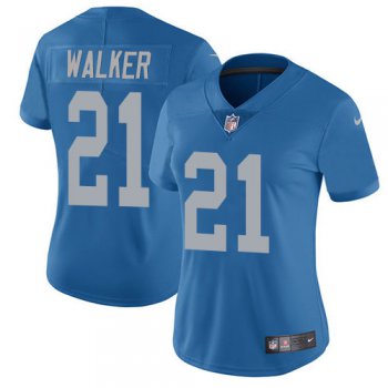 Nike Lions #21 Tracy Walker Blue Throwback Women's Stitched NFL Vapor Untouchable Limited Jersey