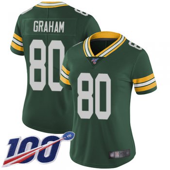 Nike Packers #80 Jimmy Graham Green Team Color Women's Stitched NFL 100th Season Vapor Limited Jersey