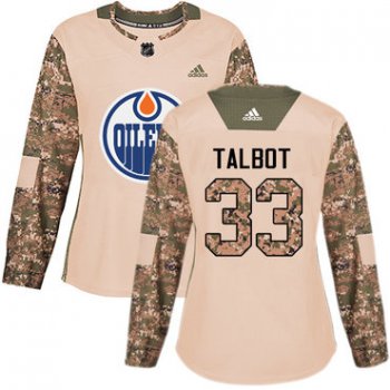 Adidas Edmonton Oilers #33 Cam Talbot Camo Authentic 2017 Veterans Day Women's Stitched NHL Jersey