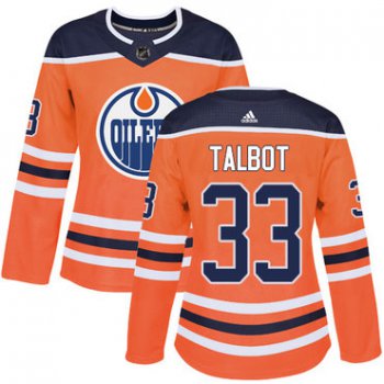 Adidas Edmonton Oilers #33 Cam Talbot Orange Home Authentic Women's Stitched NHL Jersey