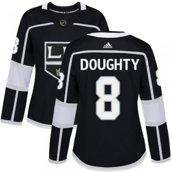Adidas Los Angeles Kings #8 Drew Doughty Black Home Authentic Women's Stitched NHL Jersey