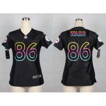Nike Pittsburgh Steelers #86 Hines Ward Pro Line Black Fashion Womens Jersey