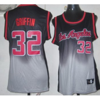 Los Angeles Clippers #32 Blake Griffin Black/Gray Fadeaway Fashion Womens Jersey