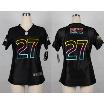 Nike Baltimore Ravens #27 Ray Rice Pro Line Black Fashion Womens Jersey