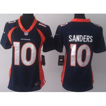 Nike Denver Broncos #10 Emmanuel Sanders 2013 Blue Limited Womens Jersey