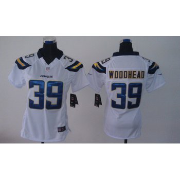 Nike San Diego Chargers #39 Danny Woodhead 2013 White Game Womens Jersey