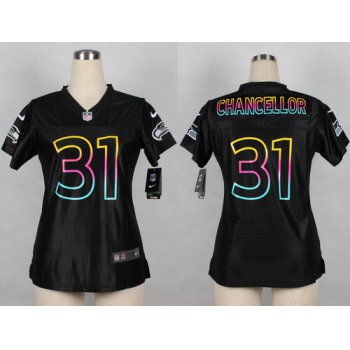 Nike Seattle Seahawks #31 Kam Chancellor Pro Line Black Fashion Womens Jersey