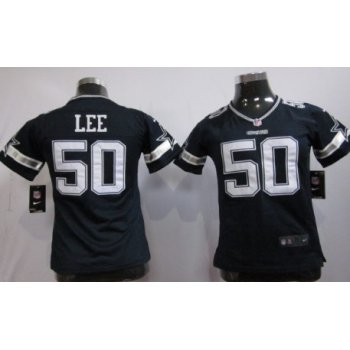 Nike Dallas Cowboys #50 Sean Lee Blue Game Womens Jersey