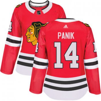 Adidas Chicago Blackhawks #14 Richard Panik Red Home Authentic Women's Stitched NHL Jersey