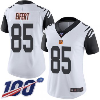 Nike Bengals #85 Tyler Eifert White Women's Stitched NFL Limited Rush 100th Season Jersey