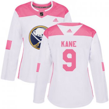 Adidas Buffalo Sabres #9 Evander Kane White Pink Authentic Fashion Women's Stitched NHL Jersey
