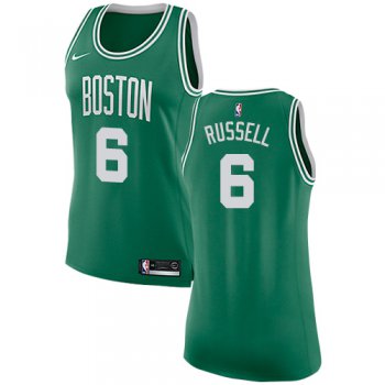 Nike Boston Celtics #6 Bill Russell Green Women's NBA Swingman Icon Edition Jersey