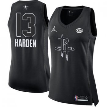 Nike Houston Rockets #13 James Harden Black Women's NBA Jordan Swingman 2018 All-Star Game Jersey