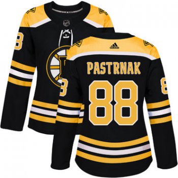 Adidas Boston Bruins #88 David Pastrnak Black Home Authentic Women's Stitched NHL Jersey