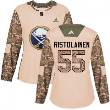 Adidas Buffalo Sabres #55 Rasmus Ristolainen Camo Authentic 2017 Veterans Day Women's Stitched NHL Jersey