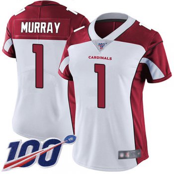 Nike Cardinals #1 Kyler Murray White Women's Stitched NFL 100th Season Vapor Limited Jersey